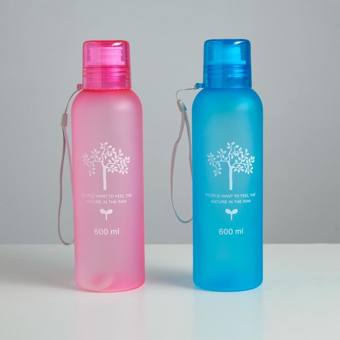 Бутылка для воды, 550 мл, "Дерево жизни", на шнурке, 20.5 х 6.5 см, микс - Фото 1