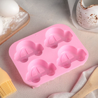 Форма силиконовая для выпечки Доляна «Машина», 15×12 см, 4 ячейки (6,6×4,4 см), цвет МИКС - Фото 2