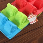 Форма силиконовая для выпечки Доляна «Здания.Дом», 18×18×5 см, 4 ячейки, цвет МИКС - Фото 3