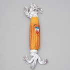 Игрушка на канате «Кукуруза» для собак, 30 см, кукуруза 14 см, жёлтая - фото 65285229