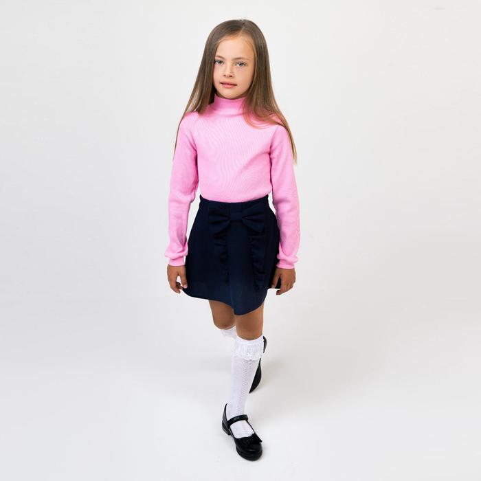 Школьная юбка для девочки, рост 134 -140 см, цвет синий - Фото 1
