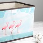 Короб стеллажный для хранения с крышкой «Фламинго», 38×25×24 см - Фото 4