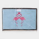 Короб стеллажный для хранения с крышкой «Фламинго», 39×25×25 см, бежевый - Фото 6