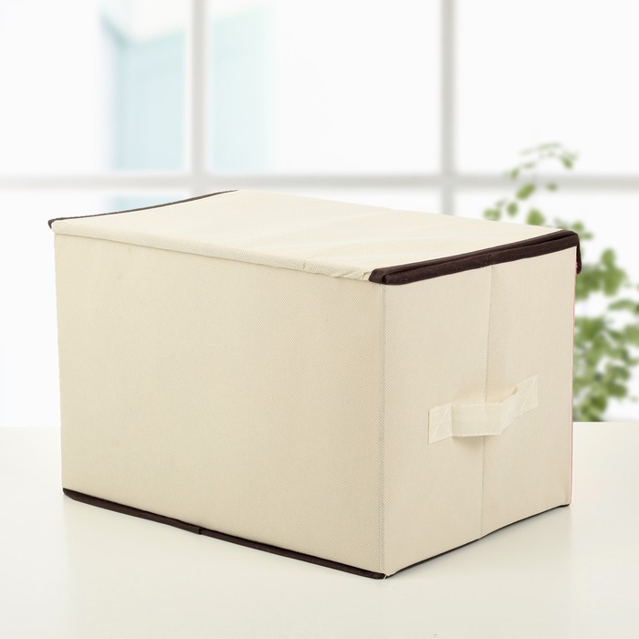 Короб стеллажный для хранения с крышкой «Лисичка», 39×25×25 см - фото 1884845417