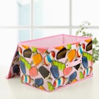 Короб стеллажный для хранения с крышкой «Эскимо», 38×25×23 см, розовый - Фото 2