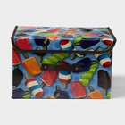 Короб стеллажный для хранения с крышкой «Эскимо», 38.5×25×24.5 см, синий - Фото 2