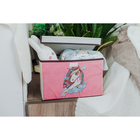Короб стеллажный для хранения с крышкой «Единорог», 39×25×25 см - Фото 4