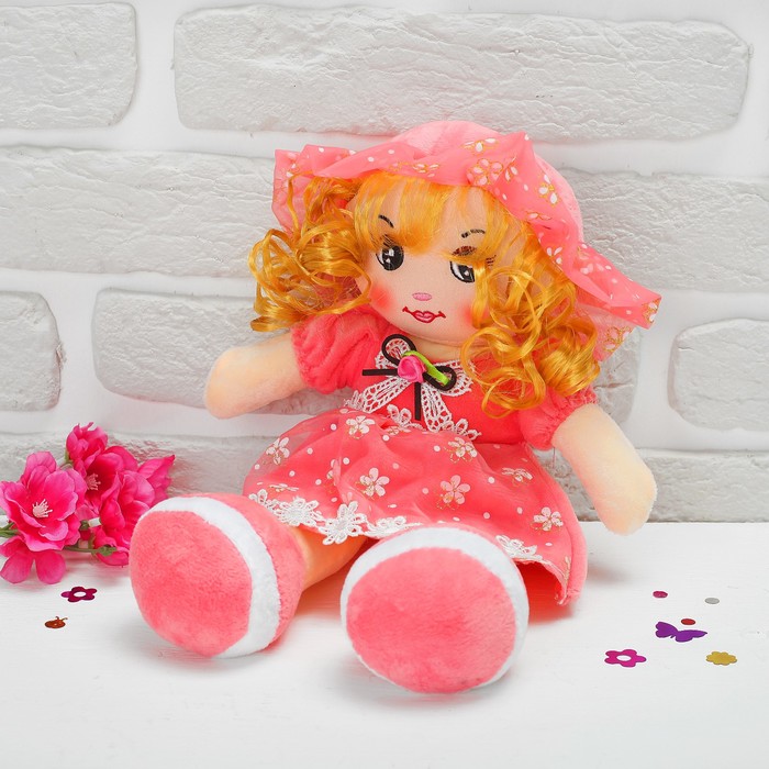 Мягкая кукла «Девчушка юбочка в цветочек», цвета МИКС - фото 1905471229