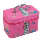 Шкатулка кожзам с зеркалом чемодан "Пизанская башня на розовом" 14х21х13 см - Фото 1