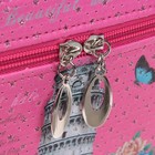 Шкатулка кожзам с зеркалом чемодан "Пизанская башня на розовом" 14х21х13 см - Фото 5