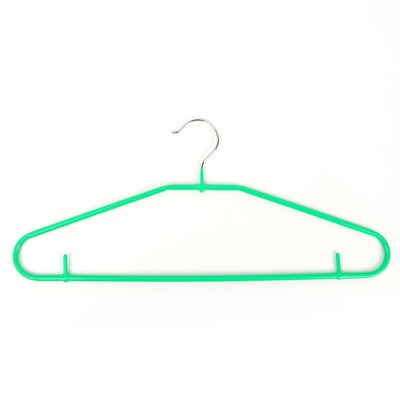 Плечики для одежды Доляна, размер 44-46, антискользящее покрытие, цвет зелёный