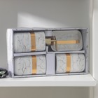 Набор аксессуаров для ванной комнаты «Кохалонг», 4 предмета (мыльница, дозатор для мыла, 2 стакана), цвет белый - фото 8384925