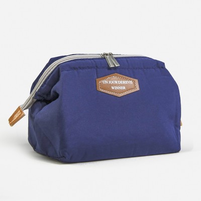 Косметичка на молнии, цвет синий
