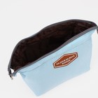 Косметичка на молнии, цвет голубой - Фото 3