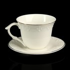 Сервиз керамический  кофейный «Цветок», 12 предметов: 6 чашек 200 мл, 6 блюдец d=12,5 см - Фото 3