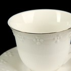 Сервиз керамический  кофейный «Цветок», 12 предметов: 6 чашек 200 мл, 6 блюдец d=12,5 см - Фото 5