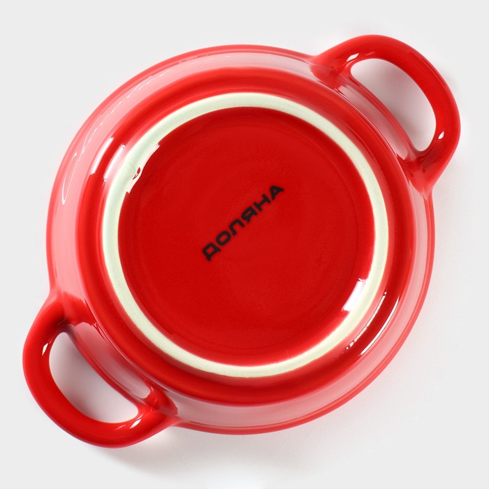Набор керамический для фондю «Лакомка», 300 мл, 2 шпажки, цвет красный - фото 1883364614