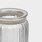 Банка для сыпучих Доляна «Птичка», 300 мл, с керамической крышкой, стекло, прозрачная - Фото 5