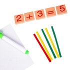 Набор для изучения счёта, палочки, плашки, досочка и маркер в наборе - фото 3813871