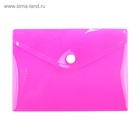 Папка-конверт на кнопке, А6, 180 мкм, Calligrata рифлёная, флуоресцентная, МИКС - Фото 3