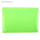 Папка-конверт на кнопке, А4, 180 мкм, Calligrata рифлёная, флуоресцентная, МИКС - Фото 3