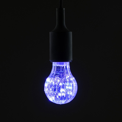 Лампа светодиодная декоративная "Груша", A60, 3 Вт, E27, 105х60 мм, фиолетовый