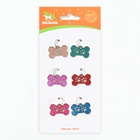 Адресник под гравировку «Косточка с лапками», 3×1.5 см, фасовка по 6 шт., микс цветов - Фото 9