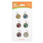 Адресник под гравировку "Блестящая лапка", 2,2 см, фасовка по 6 шт, микс цветов - Фото 7