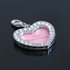 Адресник под записку «Сердечко», 3×3 см, металл, серебристый - Фото 3