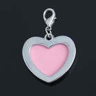 Адресник под записку «Сердечко», 3×3 см, металл, серебристый - Фото 2