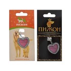 Адресник под записку «Сердечко», 3×3 см, металл, серебристый - Фото 5