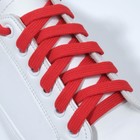 Шнурки для обуви, пара, плоские, 10 мм, 120 см, цвет красный - фото 301384210