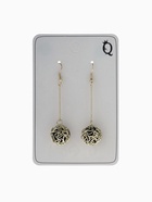 Серьги висячие «Шар плетёный», цвет чёрный в золоте, 6.5 см - Фото 5