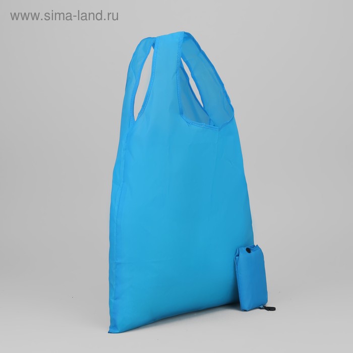 Сумка хозяйственная складная, отдел без молнии, цвет синий - Фото 1