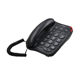 Телефон Texet TX 214, большие кнопки, черный