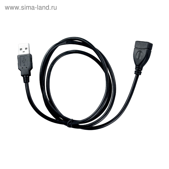 Кабель Partner (036271), USB-USB 2.0, удлинитель 1 м, черный - Фото 1