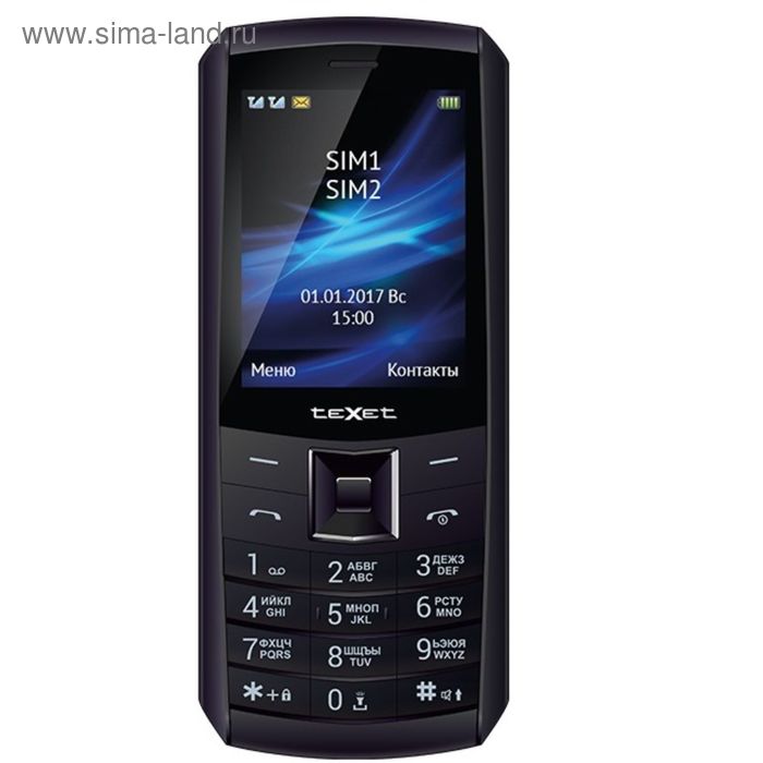 Сотовый телефон Texet TM-D328, черный - Фото 1