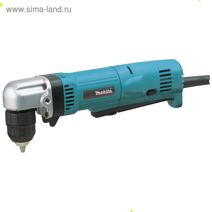 Дрель угловая Makita DA 3011 F, 450 Вт, 2400 об/мин, БЗП 10 мм, реверс - Фото 1