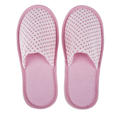 Тапочки женские домашние, размер 36-38, велюр с люрексом, розовые