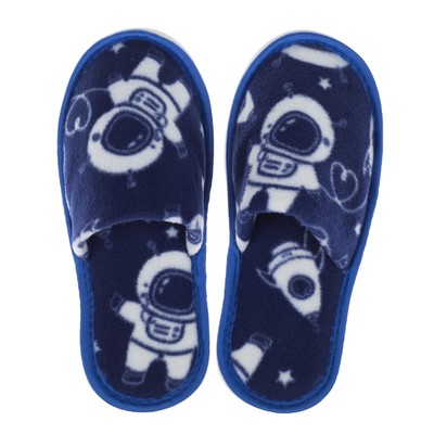 Тапочки детские флисовые, размер 36-38, синие