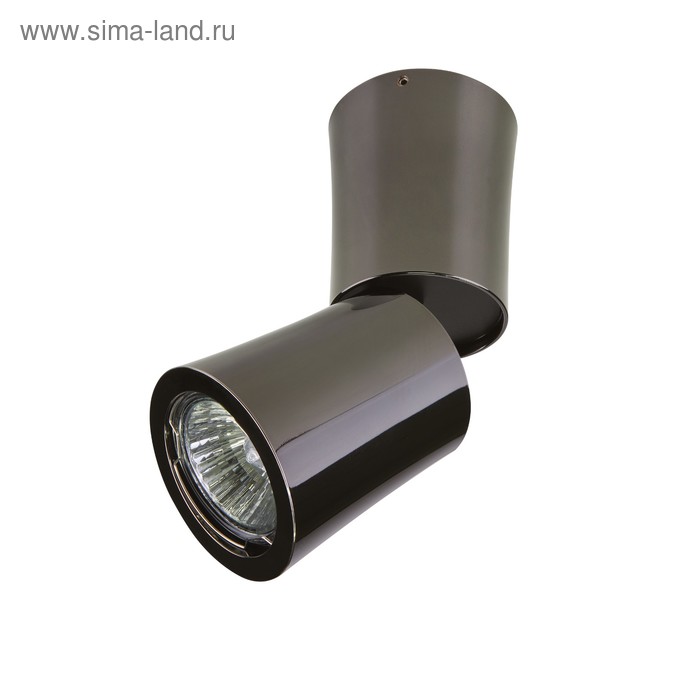 Светильник Rotonda 50Вт GU10 чёрный, хром 6,8x6,8x15,8см Rotonda 50Вт GU10 чёрный, хром 6,8x6,8x15,8см - Фото 1