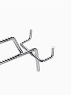 Крючок одинарный с ценникодержателем для металлической перфорированной панели, d=4.8 мм, L=25 см, шаг 50 мм, цвет хром - Фото 2