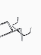 Крючок одинарный с ценникодержателем для металлической перфорированной панели, d=4.8 мм, L=25 см, шаг 50 мм, цвет хром - Фото 3