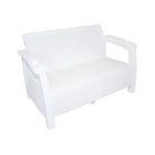 Диван «Ротанг» двухместный, 127×70×79 см, белый, с подстаканниками - Фото 4