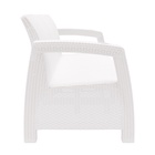 Диван «Ротанг» трёхместный, 188×70×79 см, белый, с подстаканниками - Фото 4