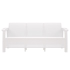 Диван «Ротанг» трёхместный, 188×70×79 см, белый, с подстаканниками - Фото 6