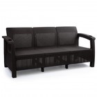 Диван «Ротанг» трёхместный, 188×70×79 см, мокко, с подстаканниками - Фото 4