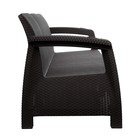 Диван «Ротанг» трёхместный, 188×70×79 см, мокко, с подстаканниками - Фото 6