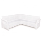 Диван «Ротанг» угловой, 200×200×79 см, белый, с подстаканниками - Фото 4