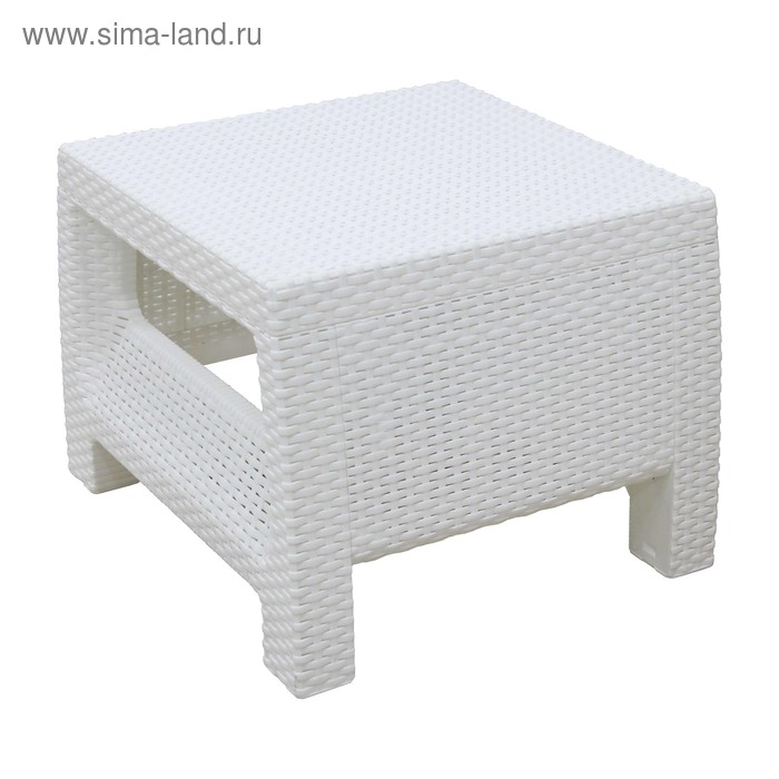 Стол «Ротанг», 57 × 51,5 × 42 см, белый - Фото 1